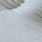 Ensembles de canapés-poufs en velours Teddy