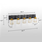 Appliques murales modernes à intensité variable pour salle de bain avec abat-jour en cristal