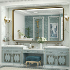 Miroir mural de salle de bain moderne à cadre en métal TokeShimi