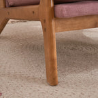 Chaise d'appoint rembourrée de style moderne du milieu du siècle