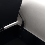 Banc de rangement rembourré, banc d'entrée avec dessus rabattable touffeté, 50,4 pouces