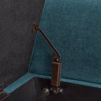 Banc de rangement rembourré, banc d'entrée avec dessus rabattable touffeté, 50,4 pouces