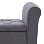 Banc de rangement rembourré, banc d'entrée avec dessus rabattable touffeté, 50,4 pouces