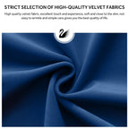 Chaise de salle à manger capitonnée en velours avec pieds en bois massif, lot de 6