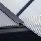 Serre de jardin en aluminium VEIKOUS avec ventilation de toit réglable et porte verrouillable, gris