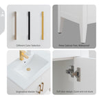 Meuble-lavabo simple Vanity Art 20, 24 ou 30 avec dessus en céramique