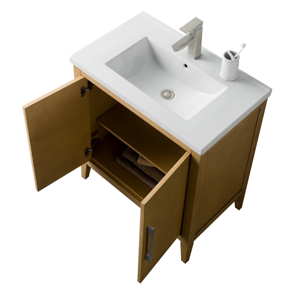 Meuble-lavabo simple Vanity Art 20, 24 ou 30 avec dessus en céramique