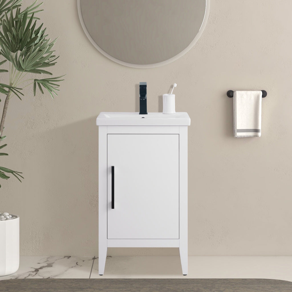 Meuble-lavabo simple Vanity Art 20, 24 ou 30 avec dessus en céramique