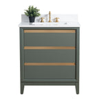 Meuble-lavabo de salle de bain Vanity Art avec lavabo en céramique et plateau en marbre reconstitué