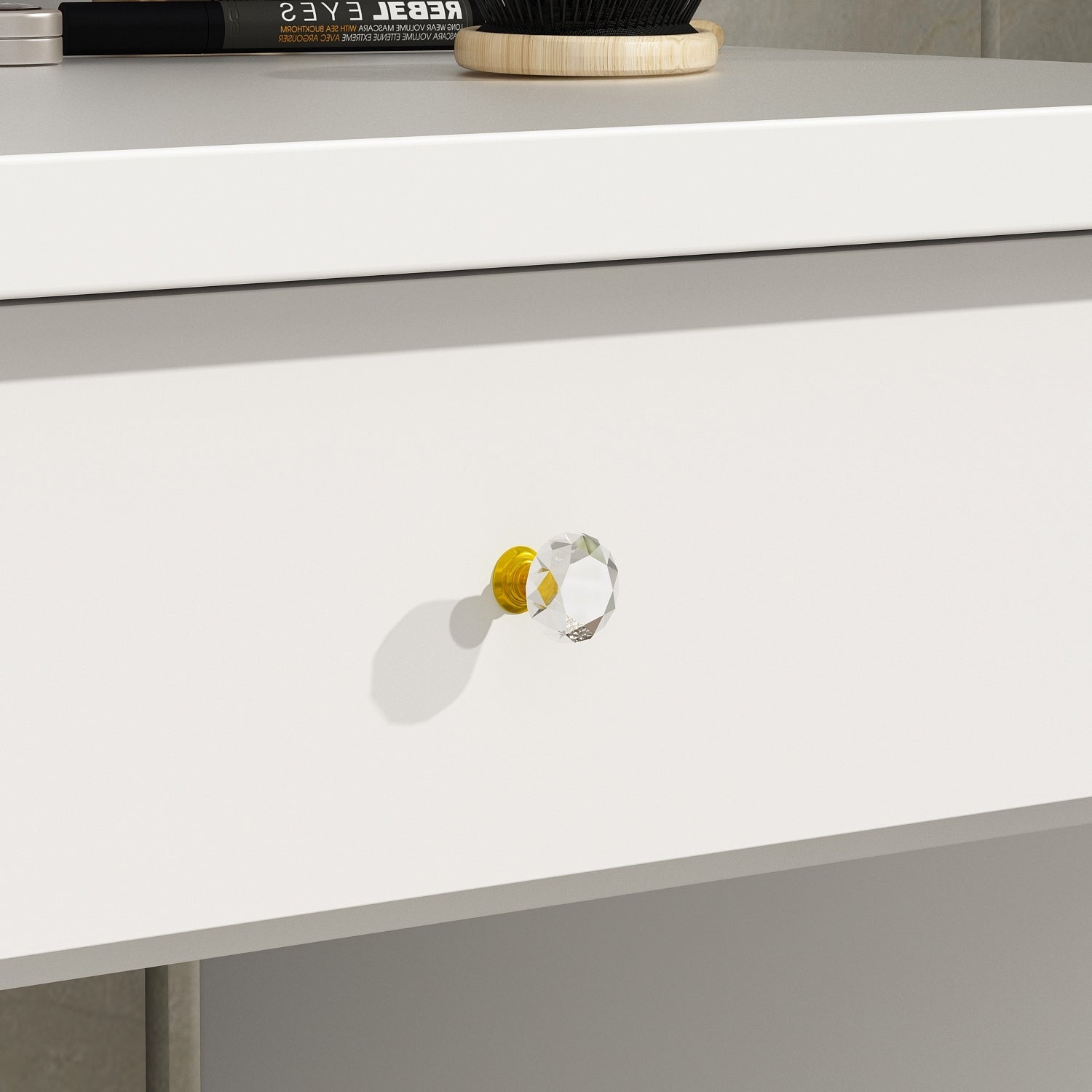 Ensemble de coiffeuse avec miroir et lampe, coiffeuse de maquillage avec tabouret