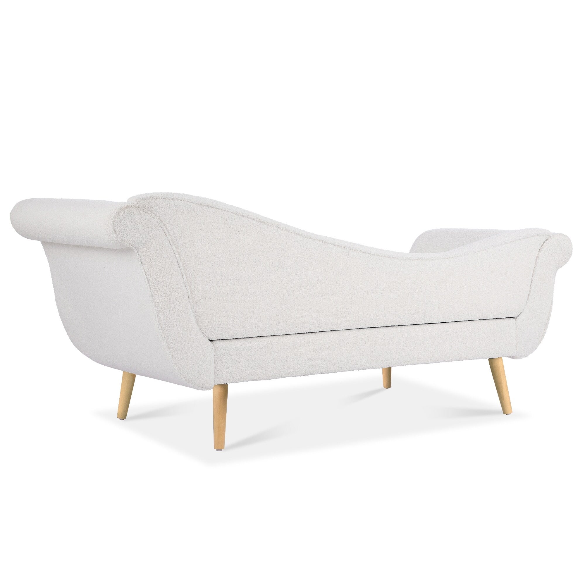 Chaise longue vintage avec accoudoirs en volutes par Christopher Knight Home