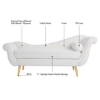 Chaise longue vintage avec accoudoirs en volutes par Christopher Knight Home