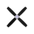 Ventilateur de plafond encastré WINGBO 44/52 pouces avec éclairage et télécommande, 4 pales réversibles