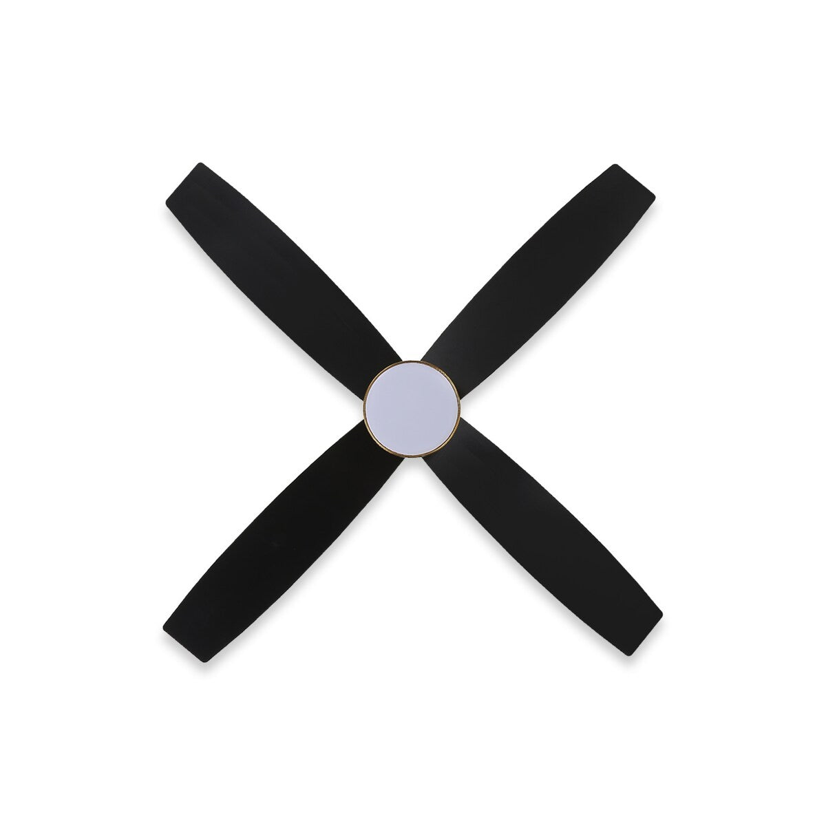 Ventilateur de plafond encastré WINGBO 44/52 pouces avec éclairage et télécommande, 4 pales réversibles