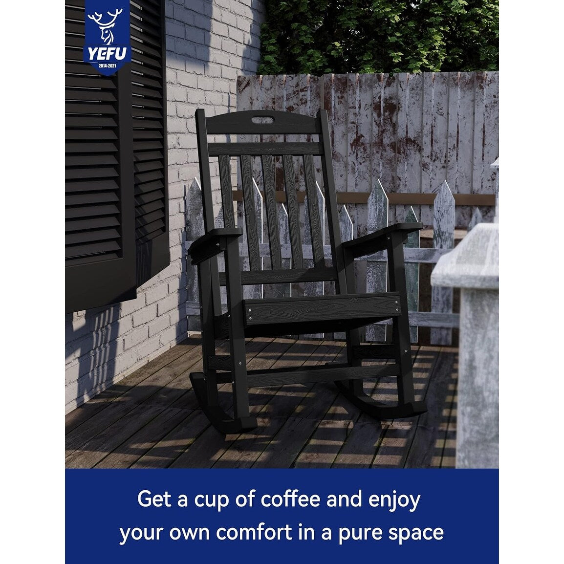 Chaise à bascule d'extérieur toutes saisons WINSOON, lot de 2