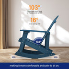 Chaise à bascule d'extérieur toutes saisons WINSOON, lot de 2