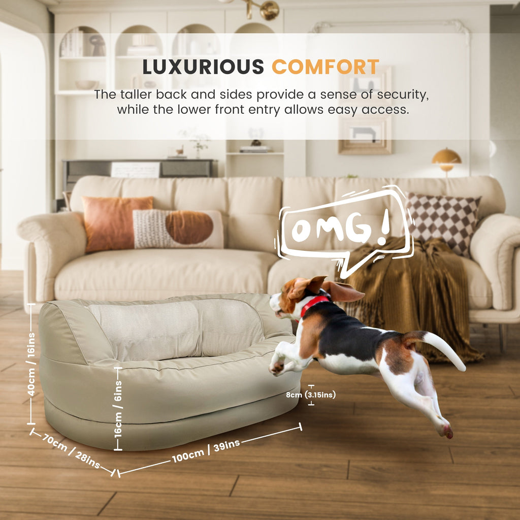 WOWMAX Lit orthopédique imperméable en mousse pour chien de grande taille