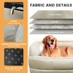 WOWMAX Lit orthopédique imperméable en mousse pour chien de grande taille