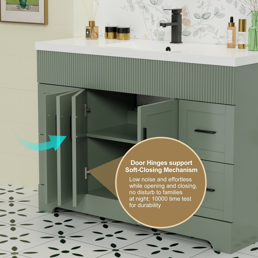 Ensemble de meuble-lavabo Wavy Line 30/36/48 avec lavabo et robinet