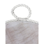 Miroir mural rond en corde de Manille blanche par East at Main