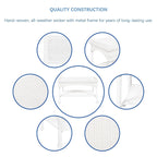 Ensemble de conversation 4 pièces pour patio en osier