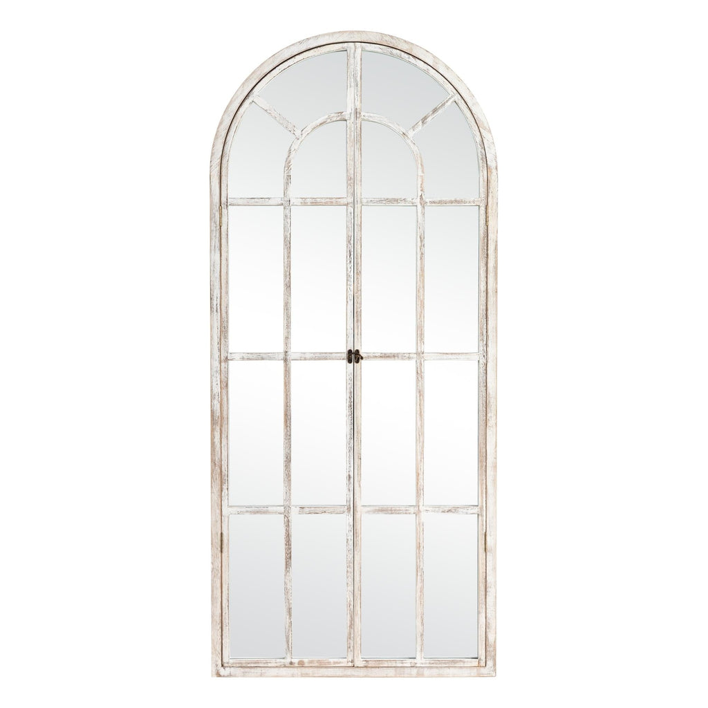 Miroir de fenêtre en bois arqué 71'' L x 31'' l