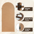 Miroir de fenêtre en bois arqué 71'' L x 31'' l