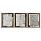 Décoration murale Wonderstow noir/beige, lot de 3