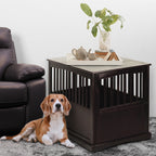 Table d'appoint en bois pour cage pour animaux de compagnie avec porte verrouillable