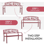 Banc de jardin Yaheetech en métal pour l'extérieur - N/A