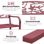 Banc de jardin Yaheetech en métal pour l'extérieur - N/A