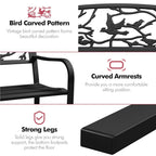 Banc de jardin Yaheetech en métal pour l'extérieur - N/A