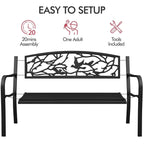 Banc de jardin Yaheetech en métal pour l'extérieur - N/A