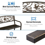 Banc de jardin Yaheetech en métal pour l'extérieur - N/A