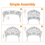Banc de jardin en métal d'extérieur Yaheetech - N/A