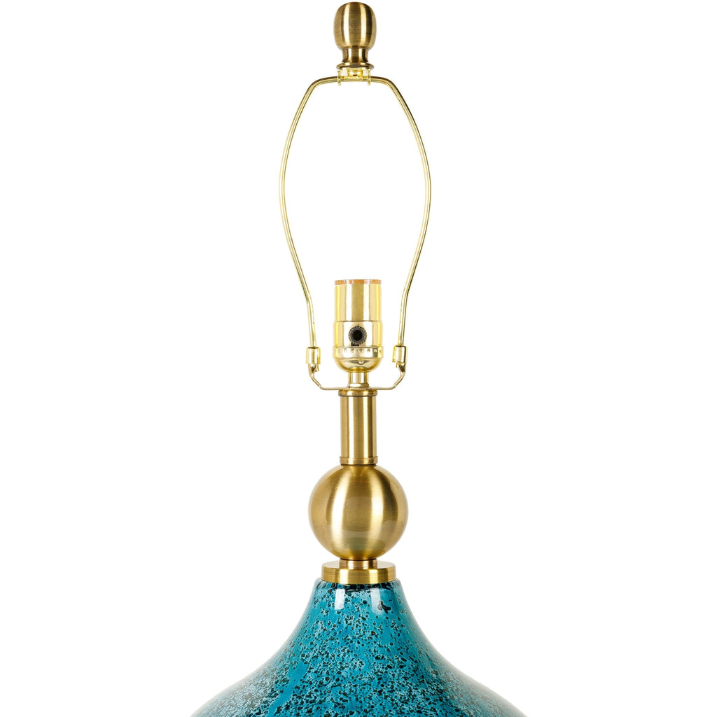 Lampe de table en verre peint Zayaan en forme de gourde