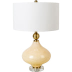 Lampe de table en verre peint Zayaan en forme de gourde