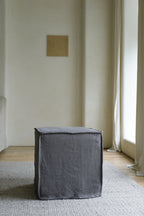 Pouf cube en lin