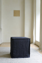 Pouf cube en lin