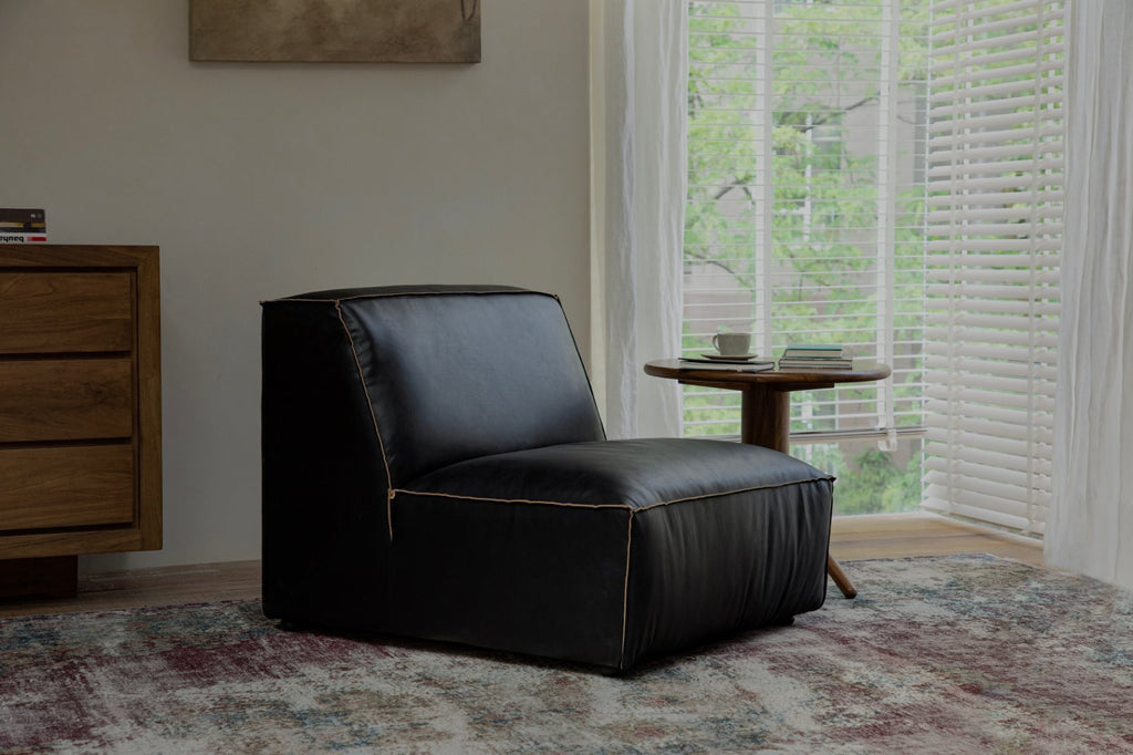 Canapé d'angle en cuir Botan