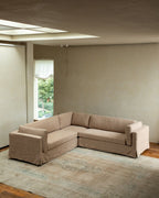 Canapé d'angle à jupe