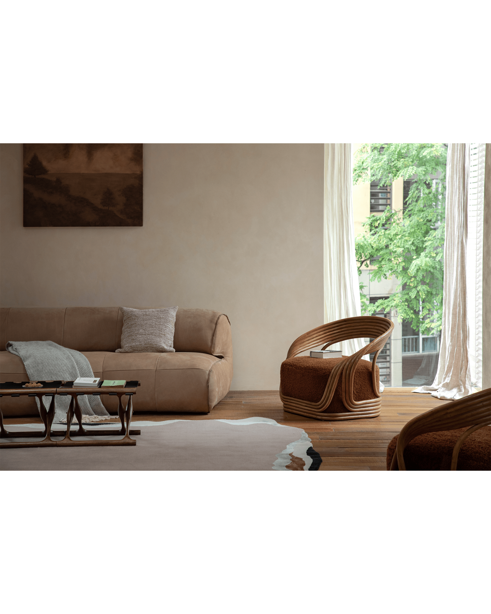 Fauteuil lounge en rotin Undina