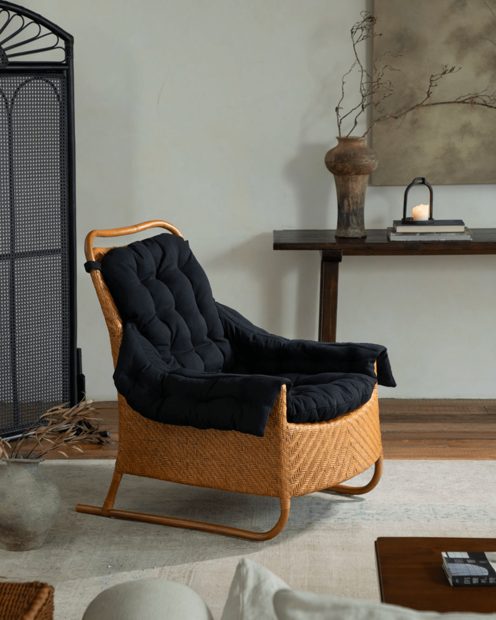 Fauteuil lounge en rotin Sled