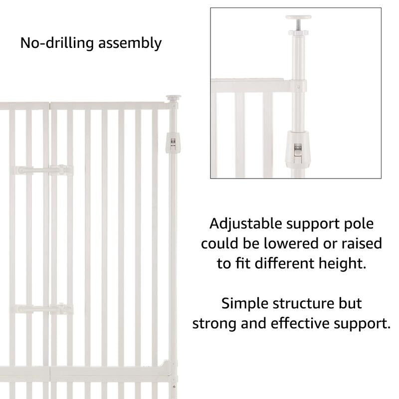 Barrière pour chat extra haute Unipaws de 188 cm de haut avec portes verrouillables